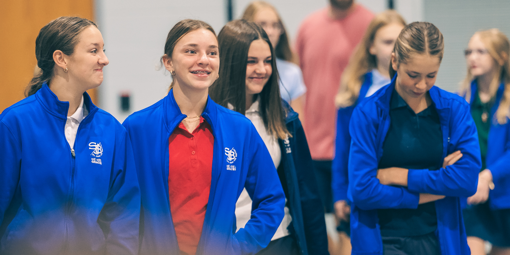 SJB students walking